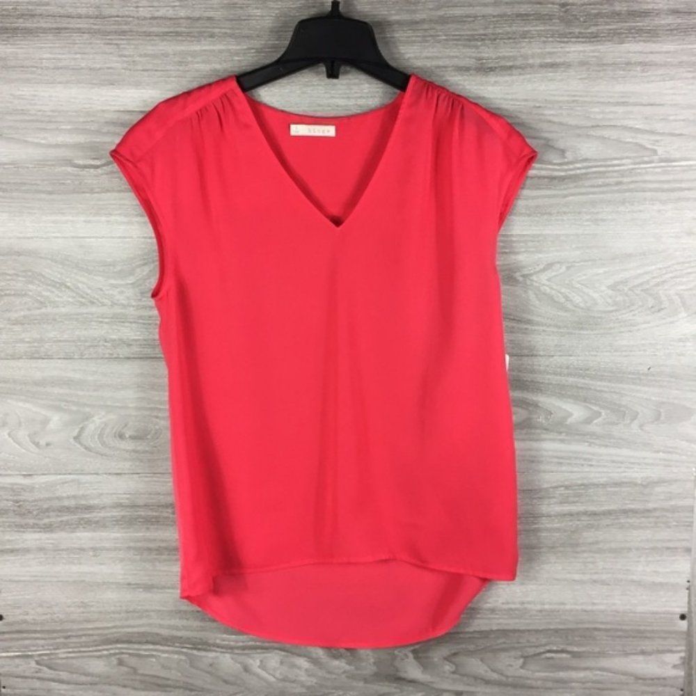 Hinge Pink Paradise V Neck Tank Top size S